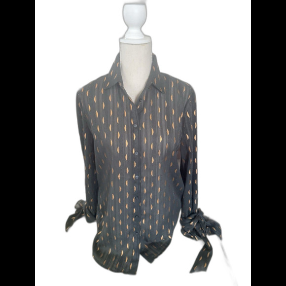 Banana Republic Women's Long Sleeve Blouse Sheer Size S - Picture 1 of 5
